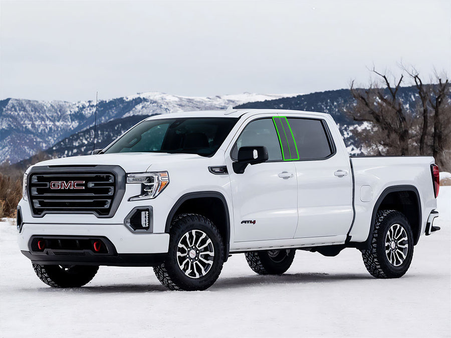 gmc sierra 2020-2022 (2500 / 3500 crew / extended cab) Pillar Post Trim Installation Location