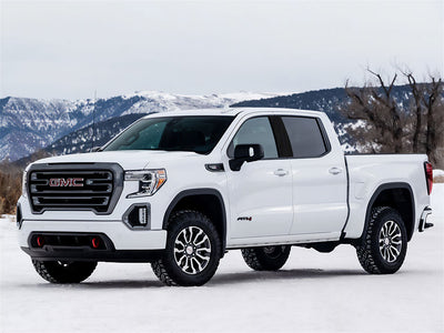 gmc sierra 2020-2022 (2500 / 3500 crew / extended cab) Brushed Aluminum Black Pillar Trim