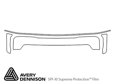 sonoma Avery Dennison Clear Bra Bumper Precut PPF Diagram