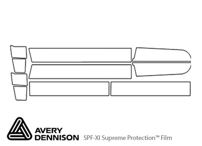 suburban Avery Dennison Clear Bra Door Cup Precut PPF Diagram