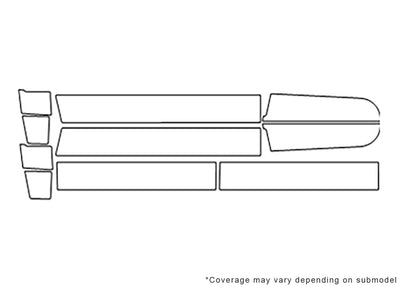 suburban 3M Clear Bra Door Cup Precut PPF Diagram