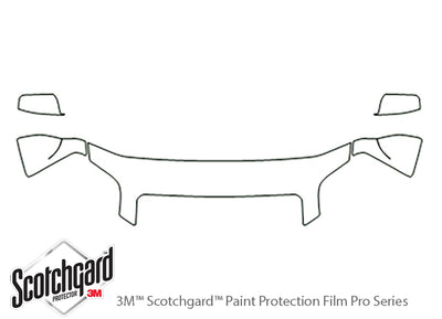 terrain 3M Clear Bra Hood Precut PPF Diagram