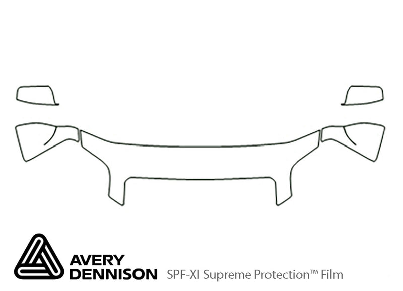 terrain Avery Dennison Clear Bra Hood Precut PPF Diagram