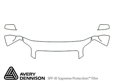 terrain Avery Dennison Clear Bra Hood Precut PPF Diagram