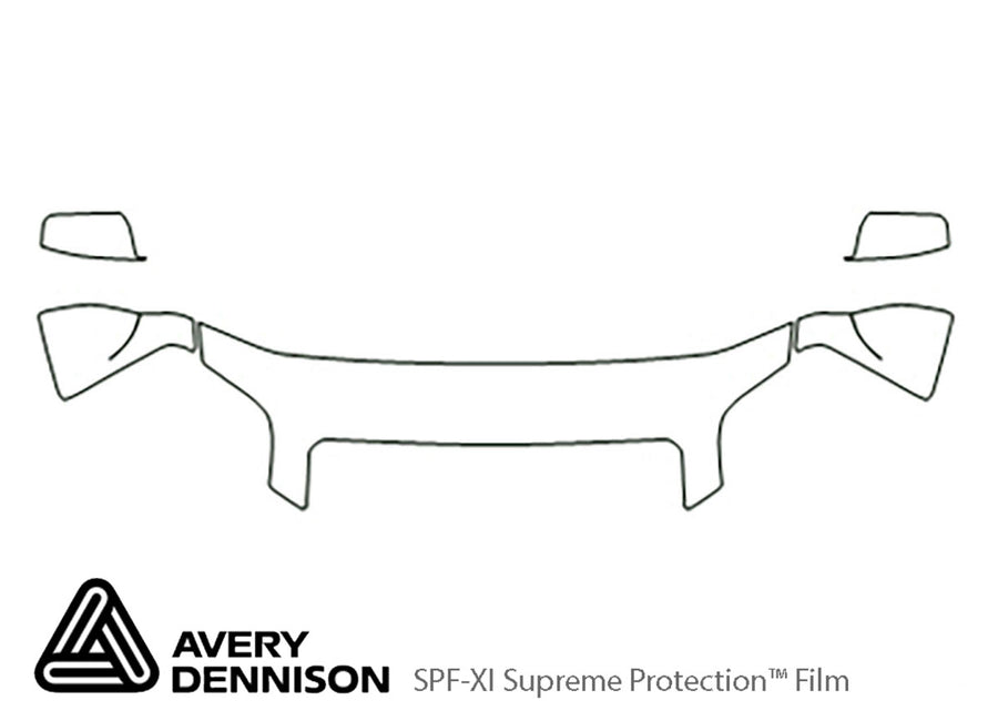 terrain Avery Dennison Clear Bra Hood Precut PPF Diagram
