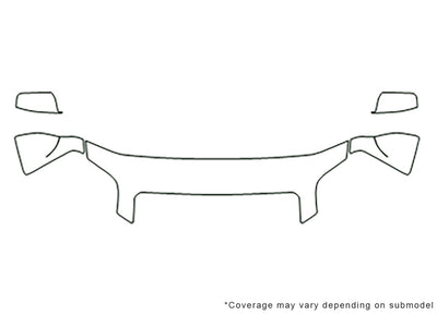 terrain 3M Clear Bra Hood Precut PPF Diagram