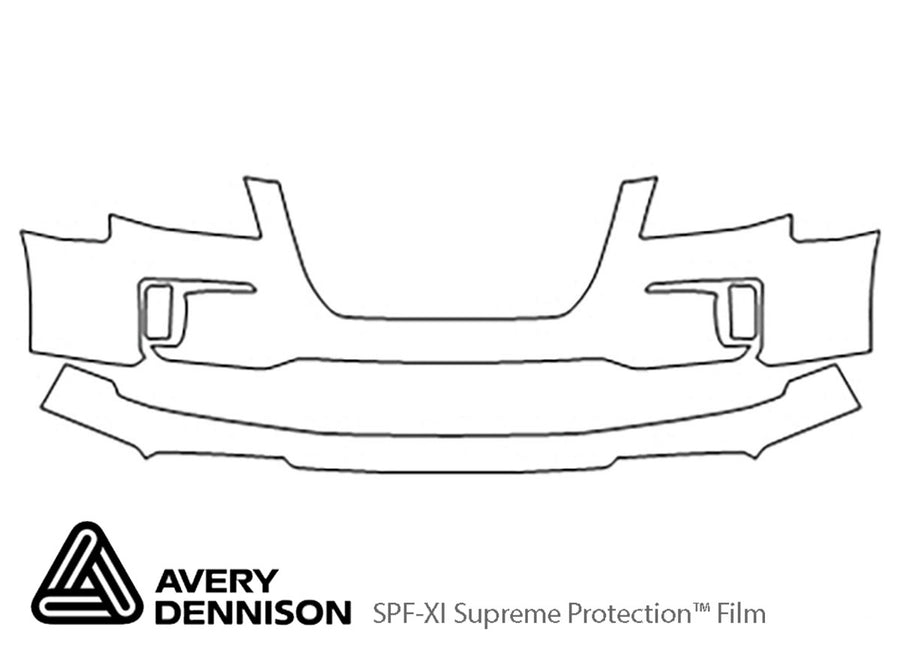 terrain Avery Dennison Clear Bra Bumper Precut PPF Diagram