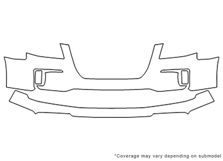 terrain 3M Clear Bra Bumper Precut PPF Diagram