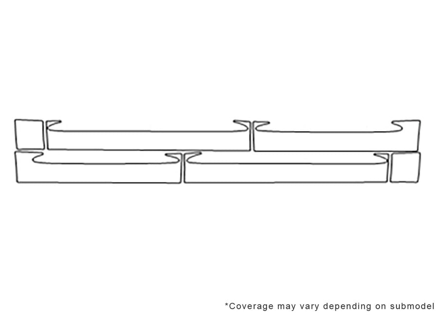 terrain 3M Clear Bra Door Cup Precut PPF Diagram