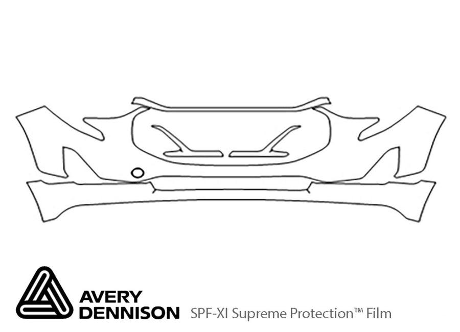 terrain Avery Dennison Clear Bra Bumper Precut PPF Diagram