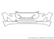 terrain Avery Dennison Clear Bra Bumper Precut PPF Diagram