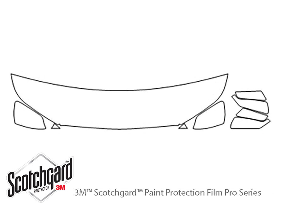 terrain 3M Clear Bra Hood Precut PPF Diagram