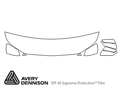 terrain Avery Dennison Clear Bra Hood Precut PPF Diagram