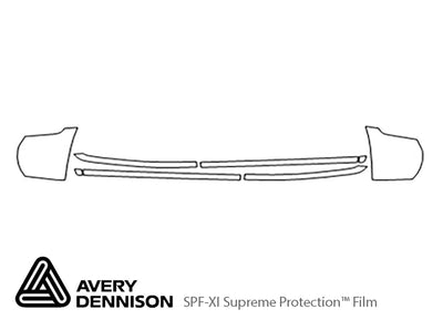 terrain Avery Dennison Clear Bra Door Cup Precut PPF Diagram