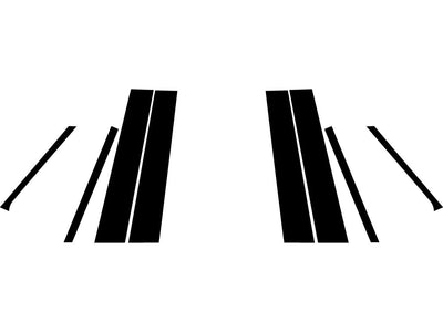 gmc terrain 2018-2023 Matte Black Pillar Trim Diagram