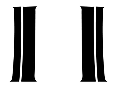 gmc yukon 1992-1999 Gloss Black Pillar Trim