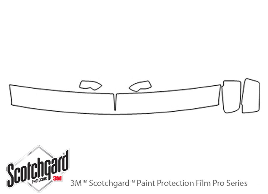 yukon 3M Clear Bra Hood Precut PPF Diagram