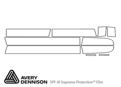 yukon Avery Dennison Clear Bra Door Cup Precut PPF Diagram