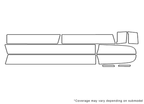 yukon 3M Clear Bra Door Cup Precut PPF Diagram