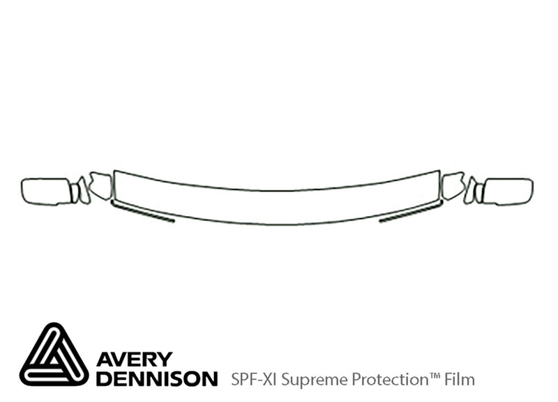 yukon Avery Dennison Clear Bra Hood Precut PPF Diagram