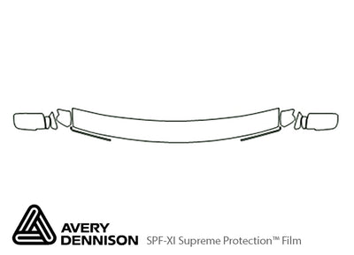 yukon Avery Dennison Clear Bra Hood Precut PPF Diagram