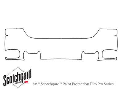 yukon 3M Clear Bra Bumper Precut PPF Diagram