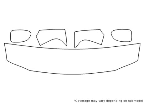 yukon 3M Clear Bra Hood Precut PPF Diagram