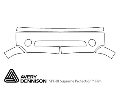 yukon Avery Dennison Clear Bra Bumper Precut PPF Diagram