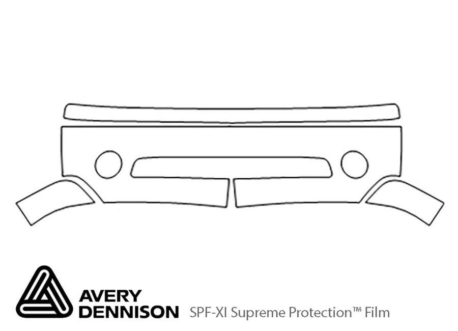 yukon Avery Dennison Clear Bra Bumper Precut PPF Diagram