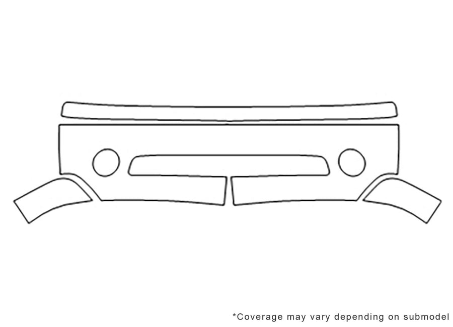 yukon 3M Clear Bra Bumper Precut PPF Diagram