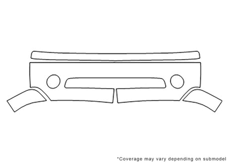 yukon Avery Dennison Clear Bra Bumper Precut PPF Diagram