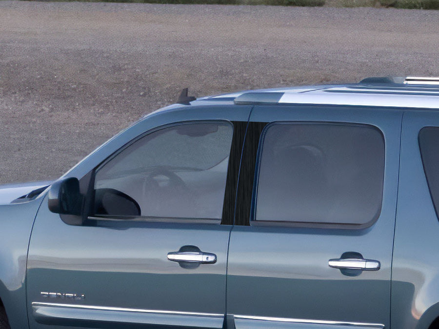 gmc yukon 2007-2014 Brushed Aluminum Black Pillar Cover Diagram