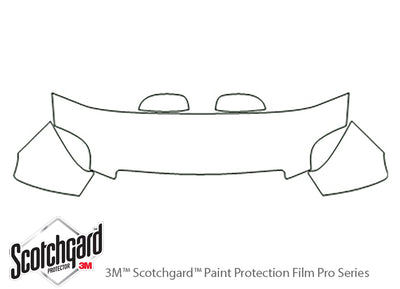 yukon 3M Clear Bra Hood Precut PPF Diagram