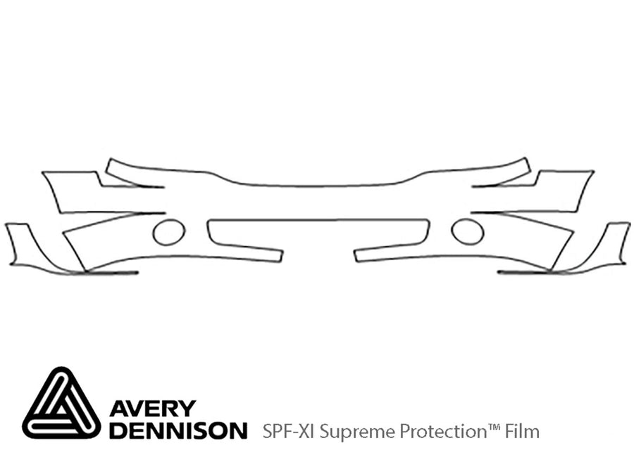yukon Avery Dennison Clear Bra Bumper Precut PPF Diagram