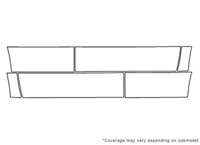 yukon Avery Dennison Clear Bra Door Cup Precut PPF Diagram