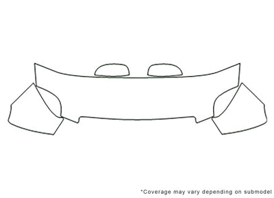 yukon 3M Clear Bra Hood Precut PPF Diagram