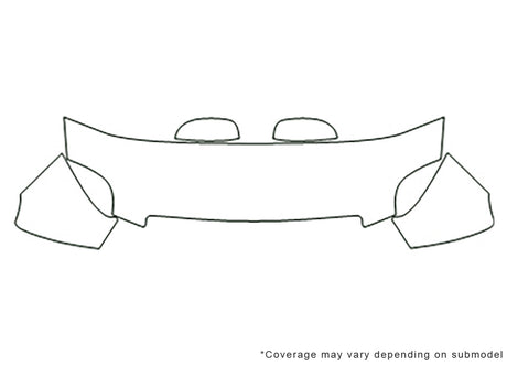 yukon Avery Dennison Clear Bra Hood Precut PPF Diagram
