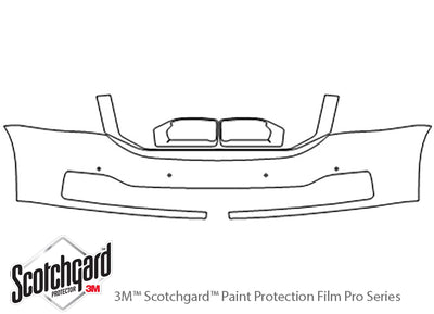 yukon 3M Clear Bra Bumper Precut PPF Diagram