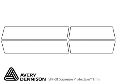 yukon Avery Dennison Clear Bra Door Cup Precut PPF Diagram