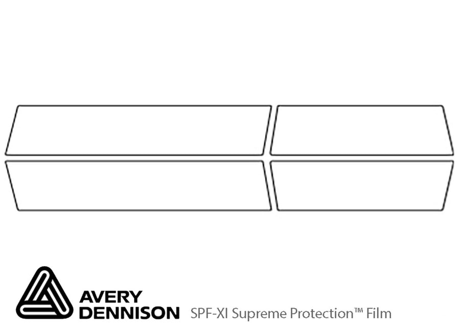 yukon Avery Dennison Clear Bra Door Cup Precut PPF Diagram
