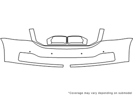 yukon 3M Clear Bra Bumper Precut PPF Diagram