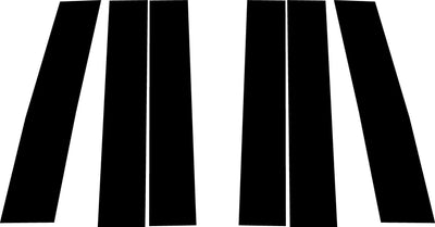 gmc yukon 2015-2020 Gloss Black Pillar Trim