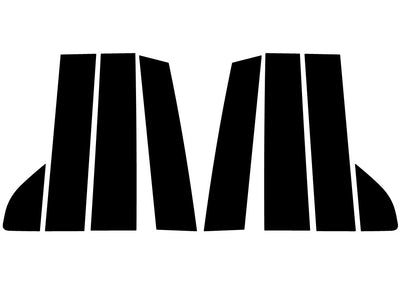 gmc yukon 2021-2023 Matte Black Pillar Trim Diagram