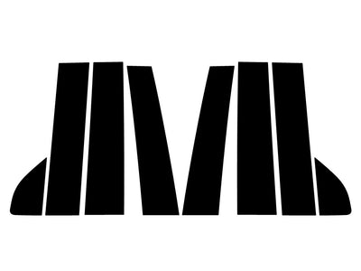 gmc yukon 2021-2023 (xl) Matte Black Pillar Trim Diagram
