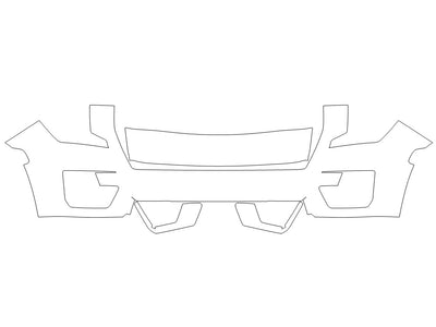 yukon 3M Clear Bra Bumper Precut PPF Diagram