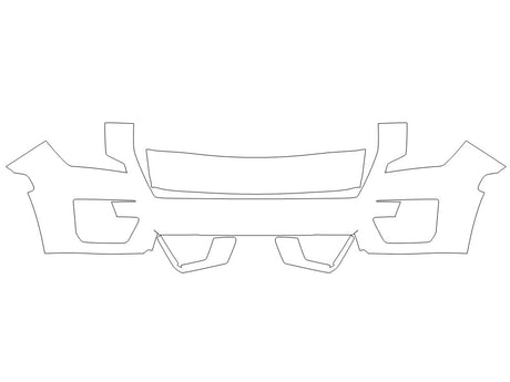 yukon 3M Clear Bra Bumper Precut PPF Diagram