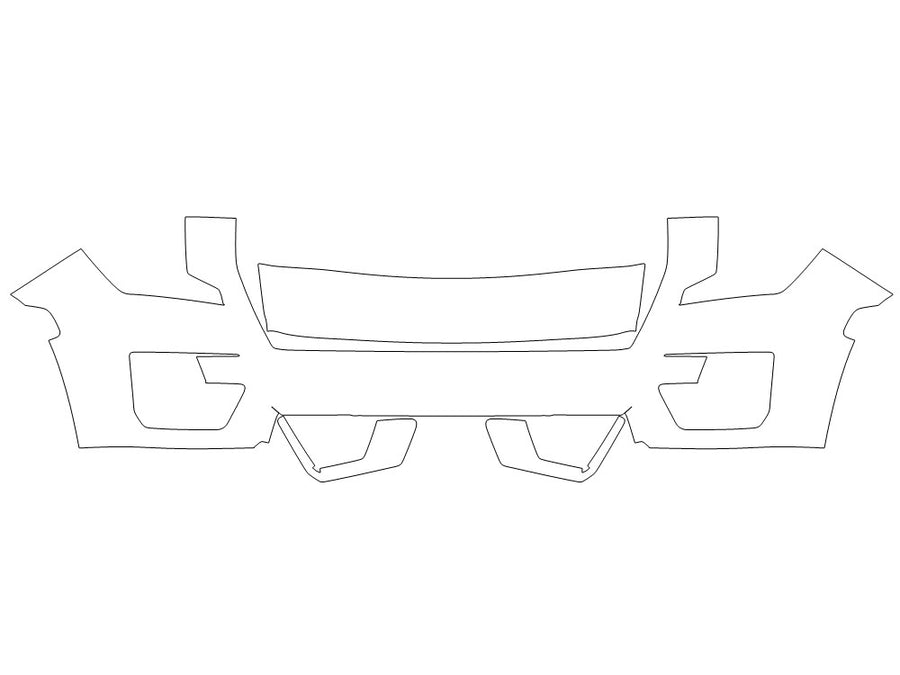 yukon 3M Clear Bra Bumper Precut PPF Diagram