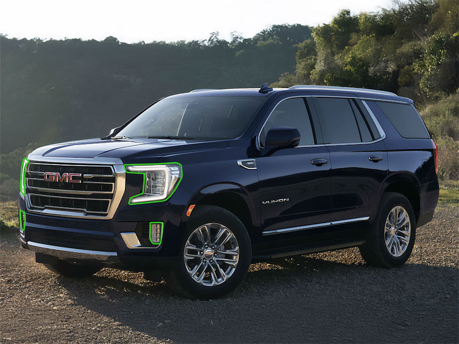 gmc yukon 2021-2024 Headlight Protection Installation Location