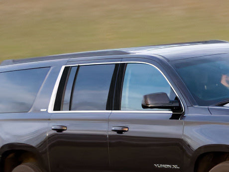 gmc yukon 2015-2020 (xl) Brushed Aluminum Black Pillar Cover Diagram
