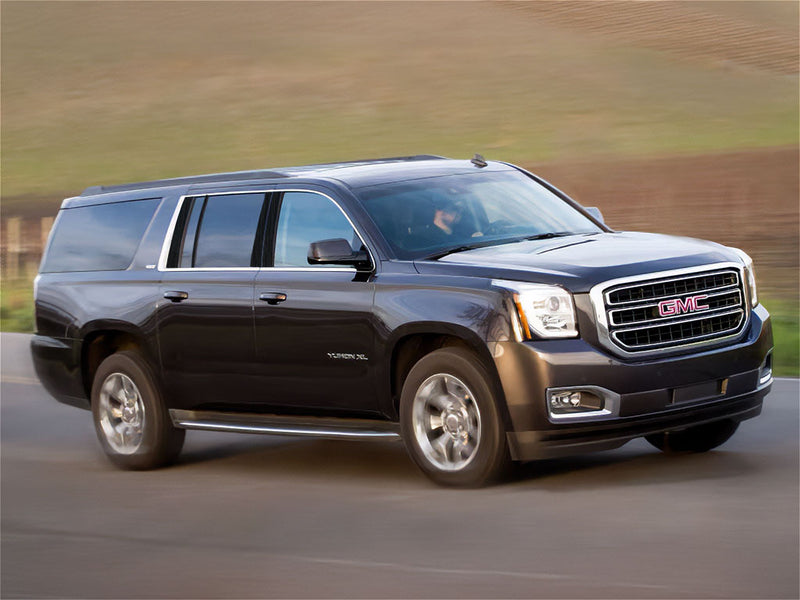 gmc yukon 2015-2020 (xl) Brushed Aluminum Black Pillar Trim